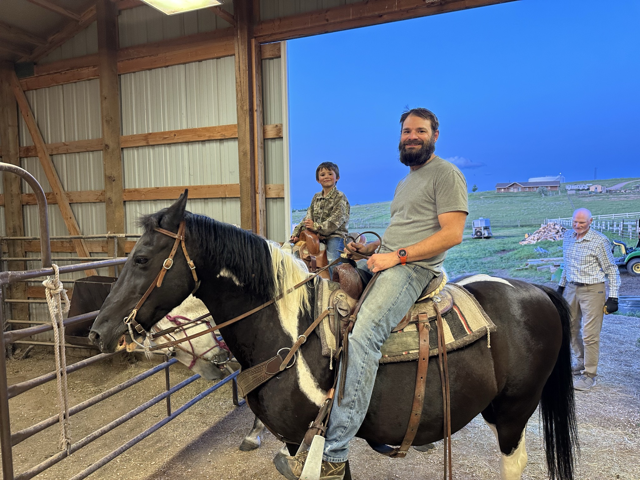 Earl Collier on horseback